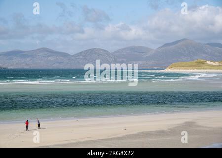 Seilebost Strand auf der Isle of Harris Stockfoto