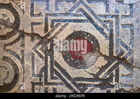 Byzantinische Mosaiken auf dem Boden von St. Nicholas Church Demre, Türkei. Stockfoto