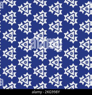 Mehrfarbiger, nahtloser, abstrakter Mustereindruck. Hintergrund und Hintergrund. Mehrfarbig. Farbenfrohes Ornament-Dessin. Farbige Mosaikornamente. Vektorgrafik il Stock Vektor