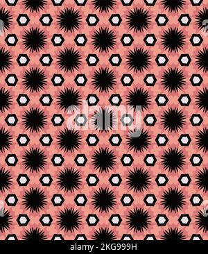 Mehrfarbiger, nahtloser, abstrakter Mustereindruck. Hintergrund und Hintergrund. Mehrfarbig. Farbenfrohes Ornament-Dessin. Farbige Mosaikornamente. Vektorgrafik il Stock Vektor