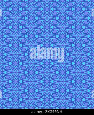 Mehrfarbiger, nahtloser, abstrakter Mustereindruck. Hintergrund und Hintergrund. Mehrfarbig. Farbenfrohes Ornament-Dessin. Farbige Mosaikornamente. Vektorgrafik il Stock Vektor