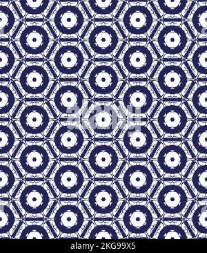 Mehrfarbiger, nahtloser, abstrakter Mustereindruck. Hintergrund und Hintergrund. Mehrfarbig. Farbenfrohes Ornament-Dessin. Farbige Mosaikornamente. Vektorgrafik il Stock Vektor