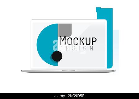 Modelle für digitale Computer-Geräte. 3D Vektor editierbare Laptop-, LED-, Smartphone- und Tablet-EPS-Dateien. Stock Vektor