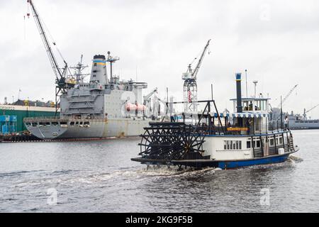 Portsmouth Virginia, Kolonialgeschichte, Elizabeth River Water Ferry, Besucher reisen Reise Tour Tourismus Wahrzeichen Kultur Kultur Kultur, VA Stockfoto