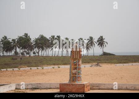 Blick von der Tür ohne Rückkehr, Ausgang für Sklaven, die Ouidah, Benin verlassen Stockfoto