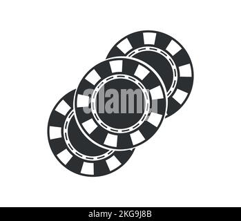 Poker Chip Queen SVG, Texas Holdem, Clubs, die Karten spielen, Glücksspiel, Casino-Wetten Stock Vektor