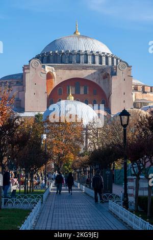 Hagia Sophia.Heilige große Moschee, und früher die Kirche der Hagia Sophia, einer der touristischen besuchten Orte Stockfoto