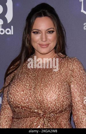 London, Vereinigtes Königreich . 22 November, 2022 . Kelly Brook im The Globals Make Some Noise Night im Londoner Hotel. Quelle: Alan D West/EMPICS/Alamy Live News Stockfoto