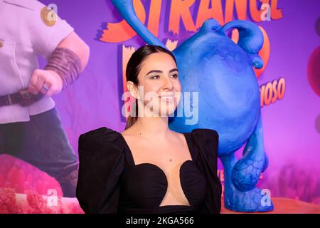 Rom, Italien - 21. Nov 2022: Federica Abbate bei der Premiere des Animationsfilms 'Strange World - UN Mondo Misterioso' im Space Cinema Moderno. Rom, Italien. Stockfoto