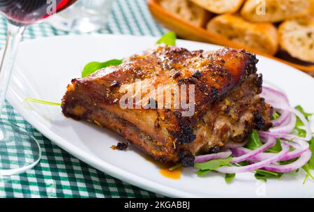 Gebratenes Schweinefleisch Stockfoto