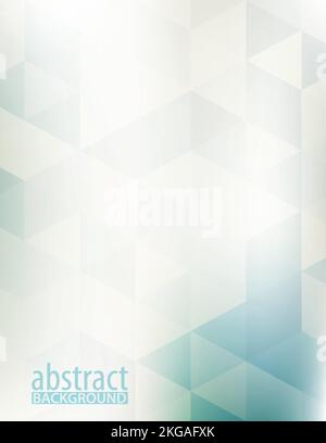 Abstraktes, blasses geometrisches Muster mit Dreiecken. Subtiler vertikaler Vektorhintergrund Stock Vektor