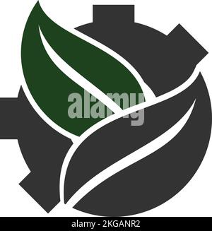 Blattlogo. Bio Natur grüne Öko-Vektorsymbole Business-Logo-Vorlage Symbol Illustration Markenidentität Stock Vektor
