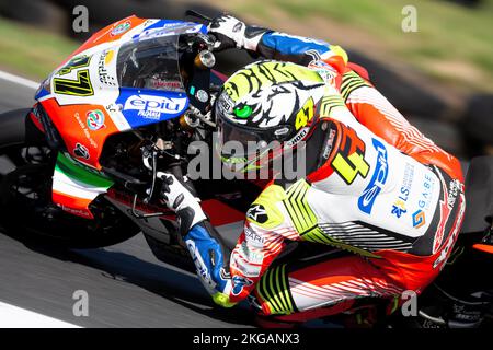 Phillip Island, Australien, 19. November 2022. Axel Bassani aus Italien auf dem Motocorsa Racing Ducati während der FIM-Superbike-Weltmeisterschaft 2022 auf der Phillip Island Circuit am 19. November 2022 in Phillip Island, Australien. Kredit: Dave Hewison/Alamy Live News Stockfoto