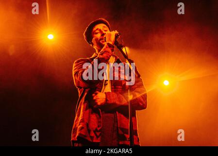 Mailand, Italien. 22.. November 2022. JP Cooper auf der Bühne während der JP Cooper - Europe Tour 2022, Musikkonzert in Mailand, Italien, November 22 2022 Kredit: Independent Photo Agency/Alamy Live News Stockfoto