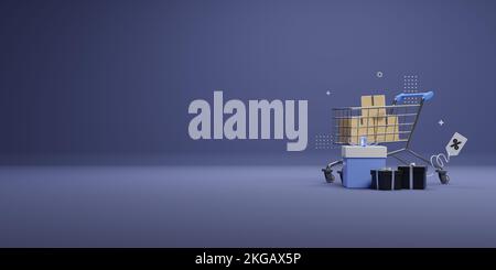 Sonderangebot – Entwurf einer Bannervorlage für soziale Medien Stockfoto