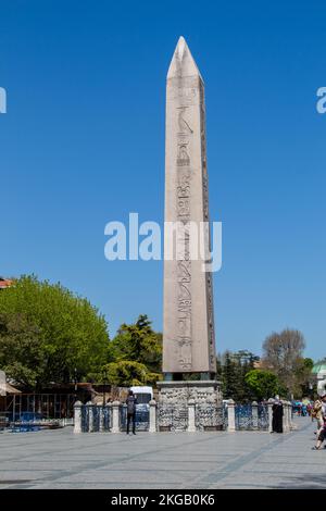 Obelisk von Theodosius im Stadtteil Sultanahmet Square Stockfoto