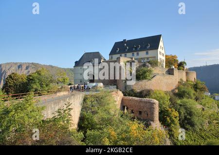 Ebernburg, Bad Münster am Stein-Ebernburg, Bad Kreuznach, Rheinland-Pfalz, Deutschland, Europa Stockfoto