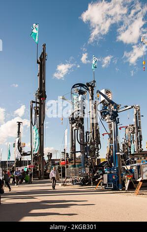 Drehbohrgeräte, Bohrmaschinen, Fundamenttechnik, Bauma 2022, weltweit größte Baumaschinenmesse, München, Deutschland Stockfoto