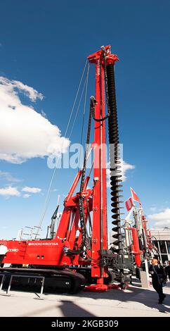 Drehbohrgeräte, Bohrmaschinen, Fundamenttechnik, Bauma 2022, weltweit größte Baumaschinenmesse, München, Deutschland Stockfoto