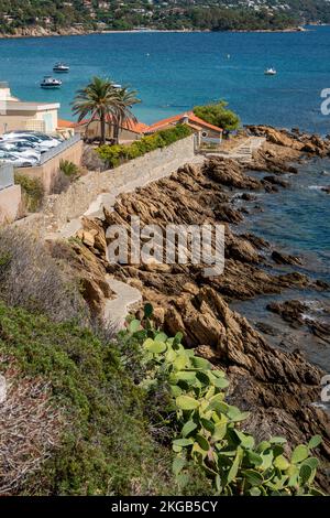 le Lavancou Saint-Clair Beach, Frankreich, Europa, Stockfoto