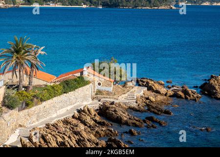 le Lavancou Saint-Clair Beach, Frankreich, Europa, Stockfoto