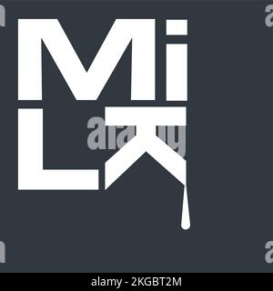Milch-Typographie-Vektordesign Stock Vektor