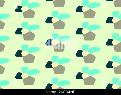 Minimalistisches Tarnmuster aus einfacher Geometrie und nahtlosem Vektor Stock Vektor