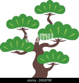 Vektordarstellung für Kiefernbäume ( traditioneller japanischer Ausdruck ) Stock Vektor