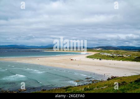 Narin Strand aus Sicht von Portnoo, County Donegal - Irland. Stockfoto