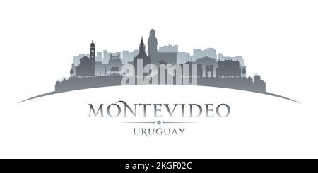 Silhouette der Skyline von Montevideo Uruguay. Vektordarstellung Stock Vektor