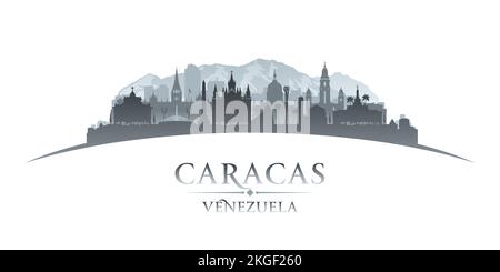 Silhouette der Skyline von Caracas Venezuela. Vektordarstellung Stock Vektor