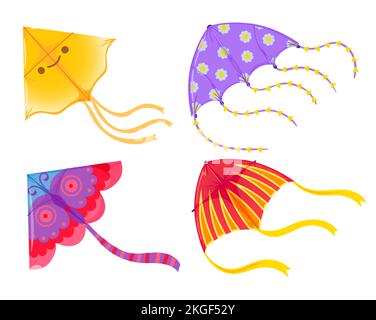 Bunte Drachen für Kinder Stock Vektor