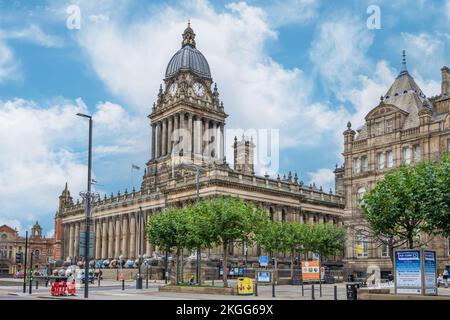 Leeds Rathaus i Stockfoto
