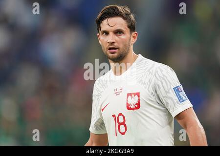 Doha, Katar, 22.. November 2022. Bartosz Bereszynski aus Polen während des Spiels der FIFA-Weltmeisterschaft 2022 im Stadion 974 in Doha. Bildnachweis sollte lauten: Florencia Tan Jun / Sportimage Stockfoto