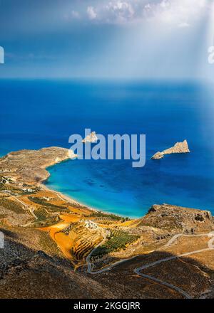 Xerokambos Beach, Kreta, Griechenland Stockfoto