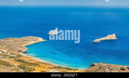 Xerokambos Beach, Kreta, Griechenland Stockfoto