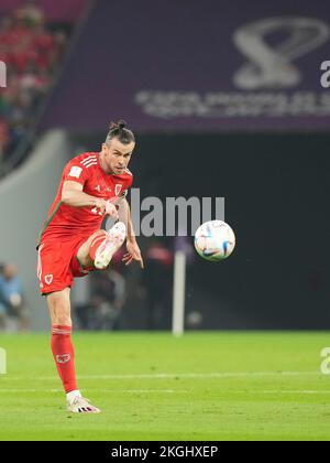 Doha, Katar, 11/21/2022, Ahmad bin Ali Stadion, Doha, QAT, FIFA-Weltmeisterschaft 2022, Gruppe B, USA vs Wales, im Bild von WalesÂ' Forward Gareth Bale Stockfoto