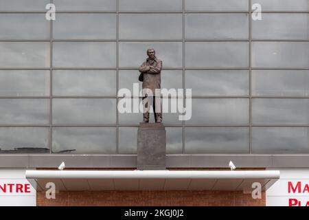 Sir Alex Ferguson Statue von Philip Jackson im Old Trafford Stadion von Manchester United Stockfoto