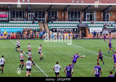 Newcastle UK: 26.. Juni 2022: Newcastle Thunder Rugby-Team spielt im Kingson Park Stockfoto