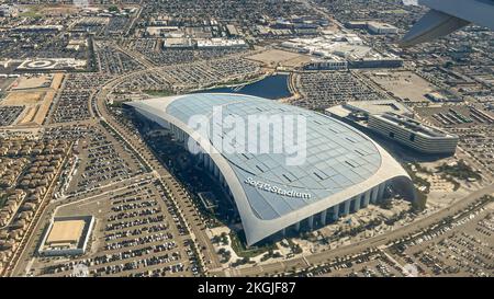 11. September 2022 - Los Angeles, CA USA - Los Angeles's SoFi Stadium ist eines von 16 Stadien, 11 aus den USA, die für die FIFA Weltmeisterschaft 2026 ausgewählt wurden. Stockfoto