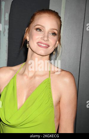 LOS ANGELES, KALIFORNIEN - 21. NOVEMBER: Jessica Chastain nimmt am 21. November 2022 in Los Angeles, Kalifornien, an der Premiere „George & Tammy“ von Showtime in den Goya Studios Teil. Kredit: Jeffrey Mayer/JTMPhotos/MediaPunch Stockfoto