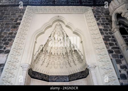 Türkei, Diyarbakir, Ulu Cami, Mihrab (Gebetsnische) Stockfoto