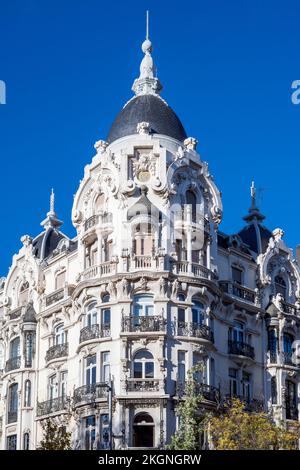 Casa Gallardo (Haus des Gallardo), Plaza de Espana, Madrid, Spanien Stockfoto