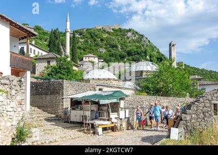 Historisches Dorf Počitelj, Čapljina, Herzegowina-Neretva, Bosnien und Herzegowina Stockfoto