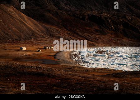 Eisfeld in Johnson Bay, Dundas Harbour, Nunavut, Kanada Stockfoto