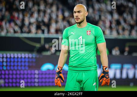 Wolfsburg, Deutschland, 20. März 2019: Torwart der serbischen Nationalmannschaft Marko Dmitrovic während des internationalen Freundschaftsspiels zwischen Deutschland und Serbien Stockfoto