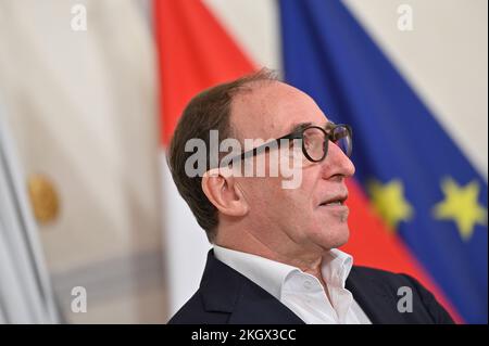 Wien, Österreich. 23. November 2022. Ministerrat im Bundeskanzleramt mit Gesundheitsminister Johannes Rauch (die Grünen) Stockfoto