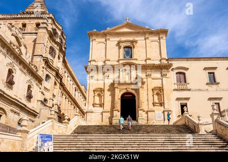 Die Kirche San Francesco d'Assisi all' Immacolata, Noto, Sizilien, Italien. Stockfoto