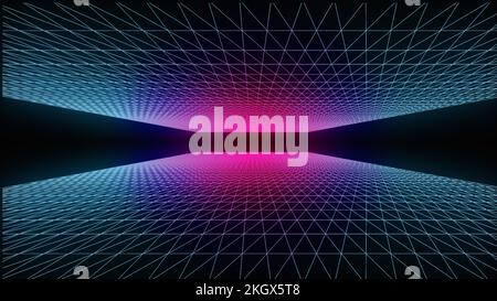 Abstrakter roter Wellenhintergrund mit Linien Stockfoto