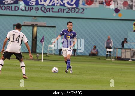 Katar, Doha. 22.. November 2022. 23. November 2022: Fußball-WELTMEISTERSCHAFT KATAR 2022: Deutschland gegen Japan im Khalifa International Stadium, Katar, Doha. Kredit: Seshadri SUKUMAR/Alamy Live News Stockfoto